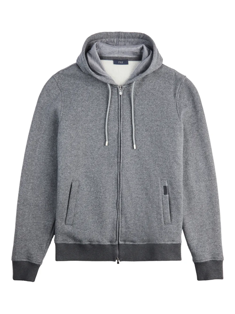 Fay hooded zip sweater | Grey | Image 1