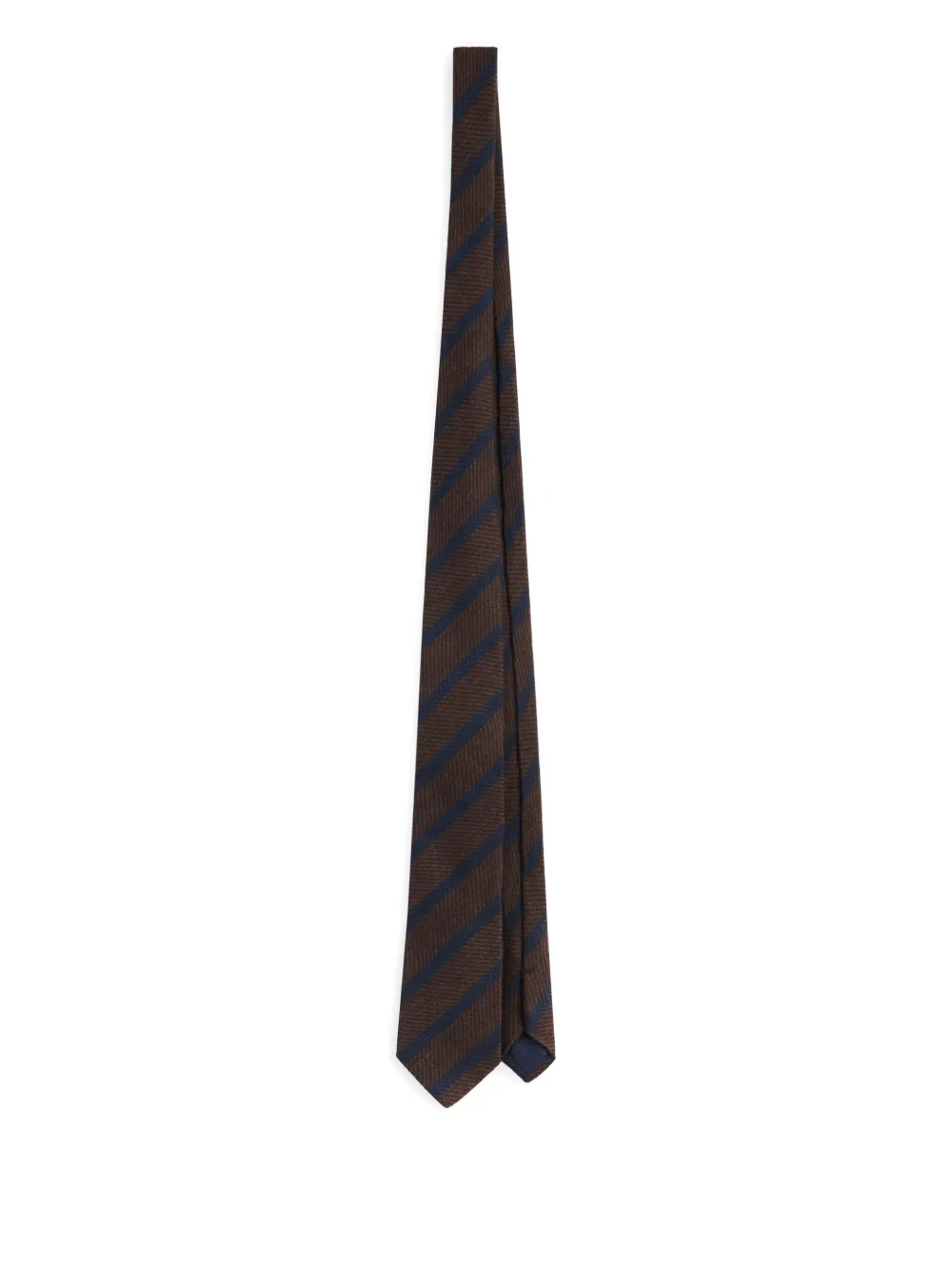 Fay jacquard striped tie - Marrone
