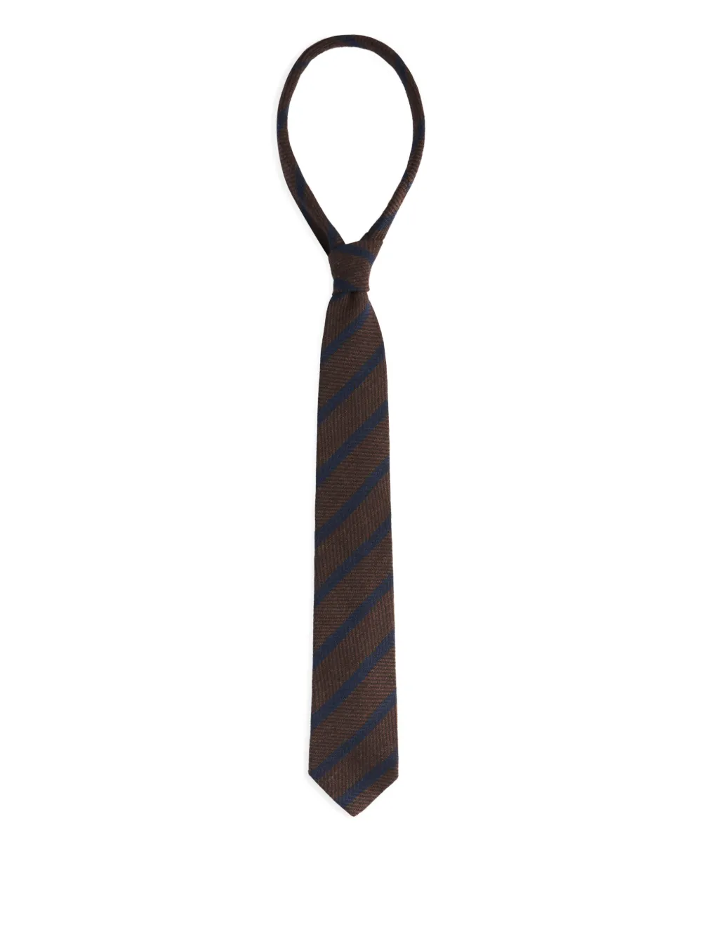 Fay jacquard striped tie - Bruin