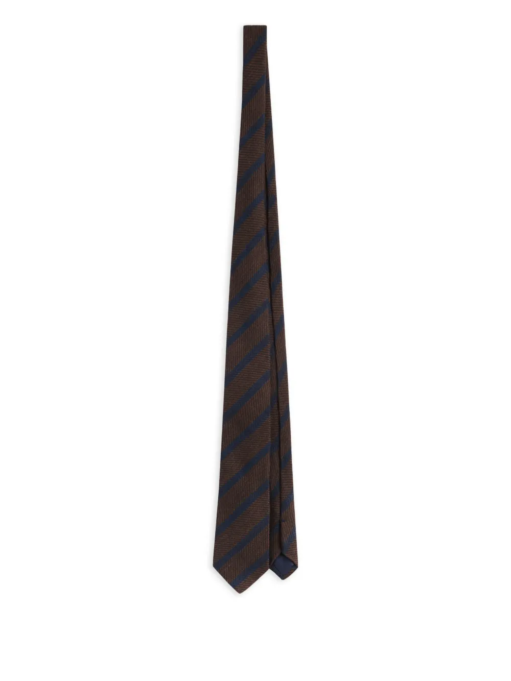 Fay jacquard striped tie - Marrone