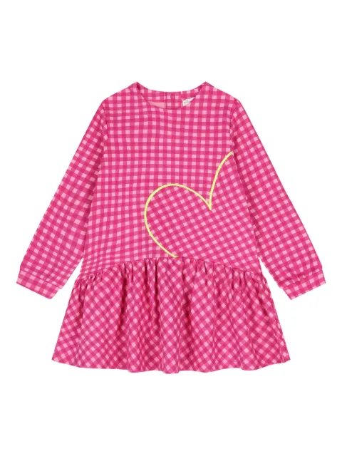 AGATHA RUIZ DE LA PRADA set de vestido con motivo de cuadros y corazón