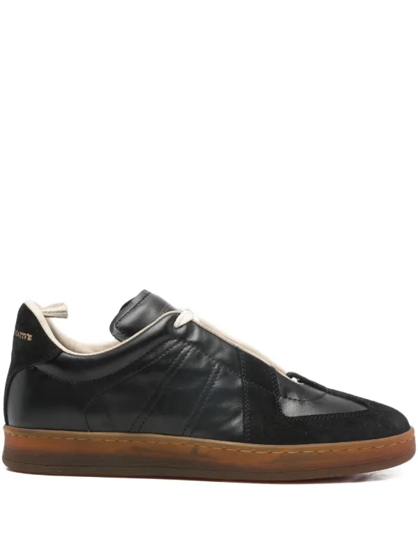 Officine Creative Panelled Lace-up Low-top Sneakers in Black
