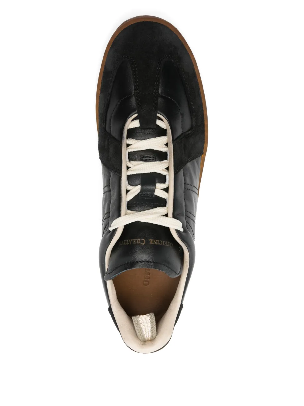 Officine Creative Sneakers met suède vlak Zwart