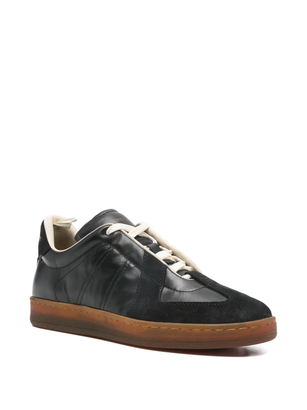 Officine Creative suede panelled trainers - Zwart