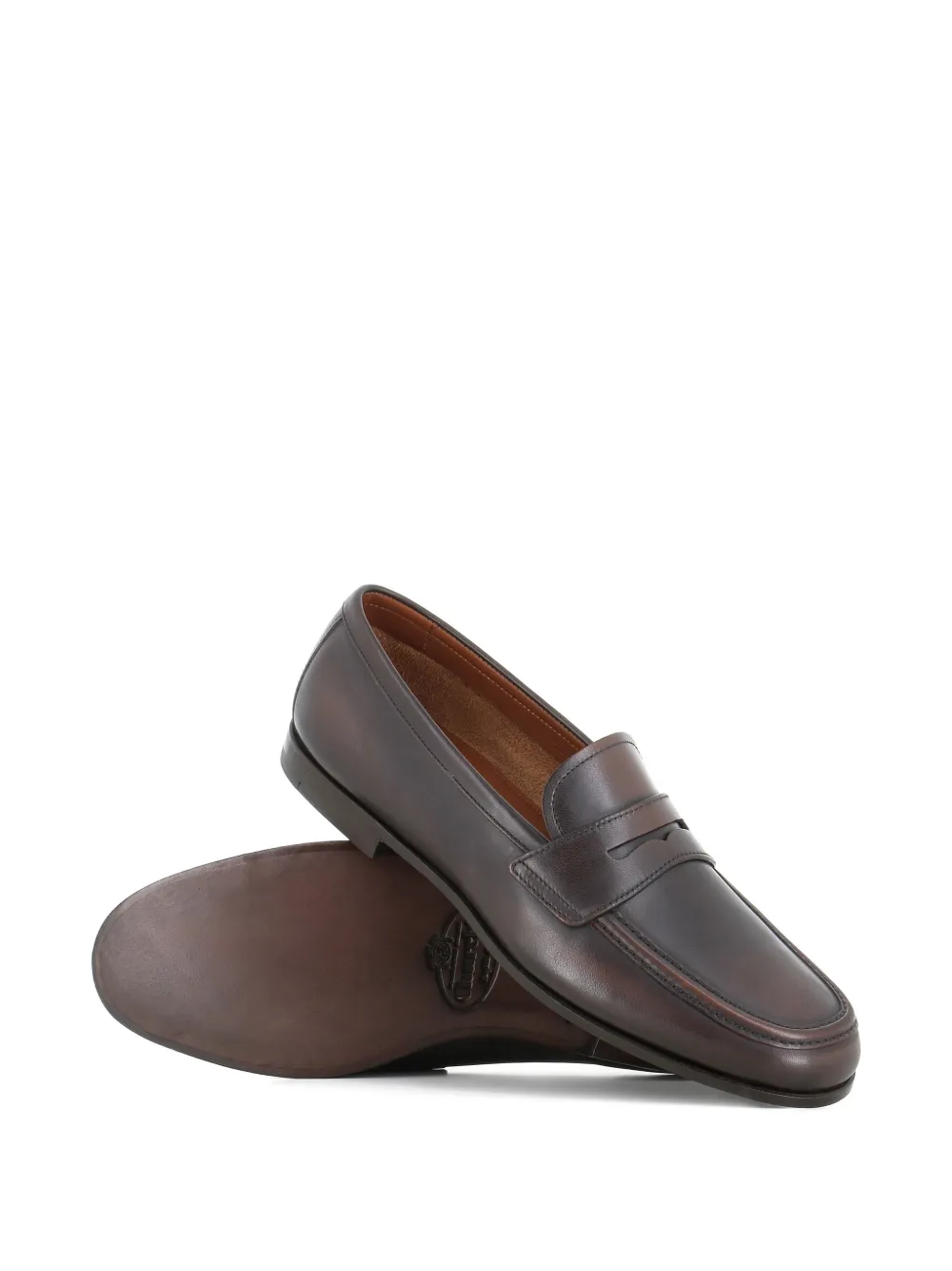 Church's Leren penny loafers Bruin