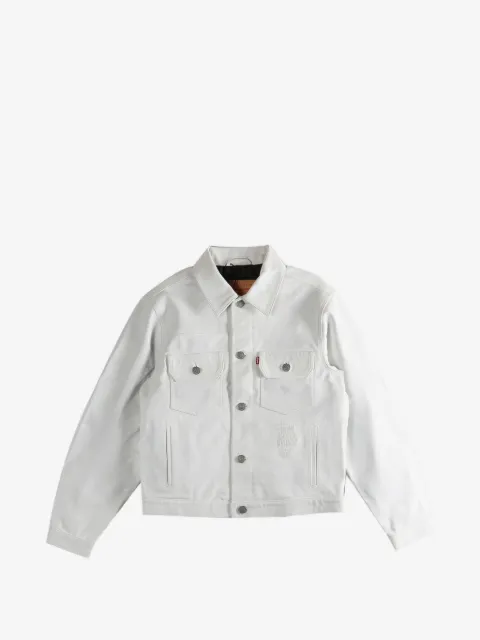 Stüssy Levi´s buttoned flap-pocket leather jacket