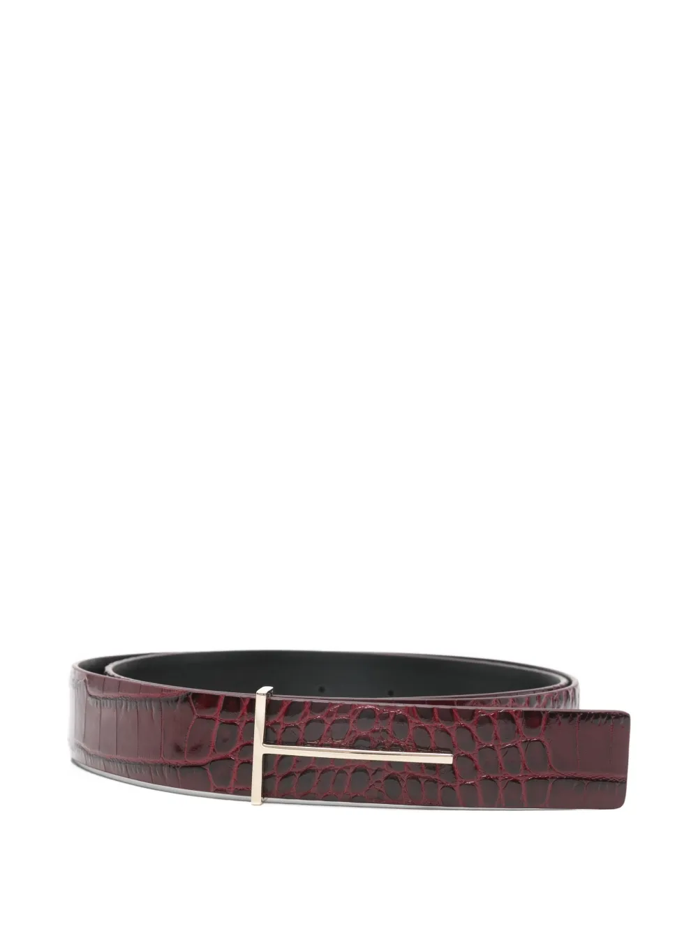 TOM FORD embossed-leather belt - Rosso