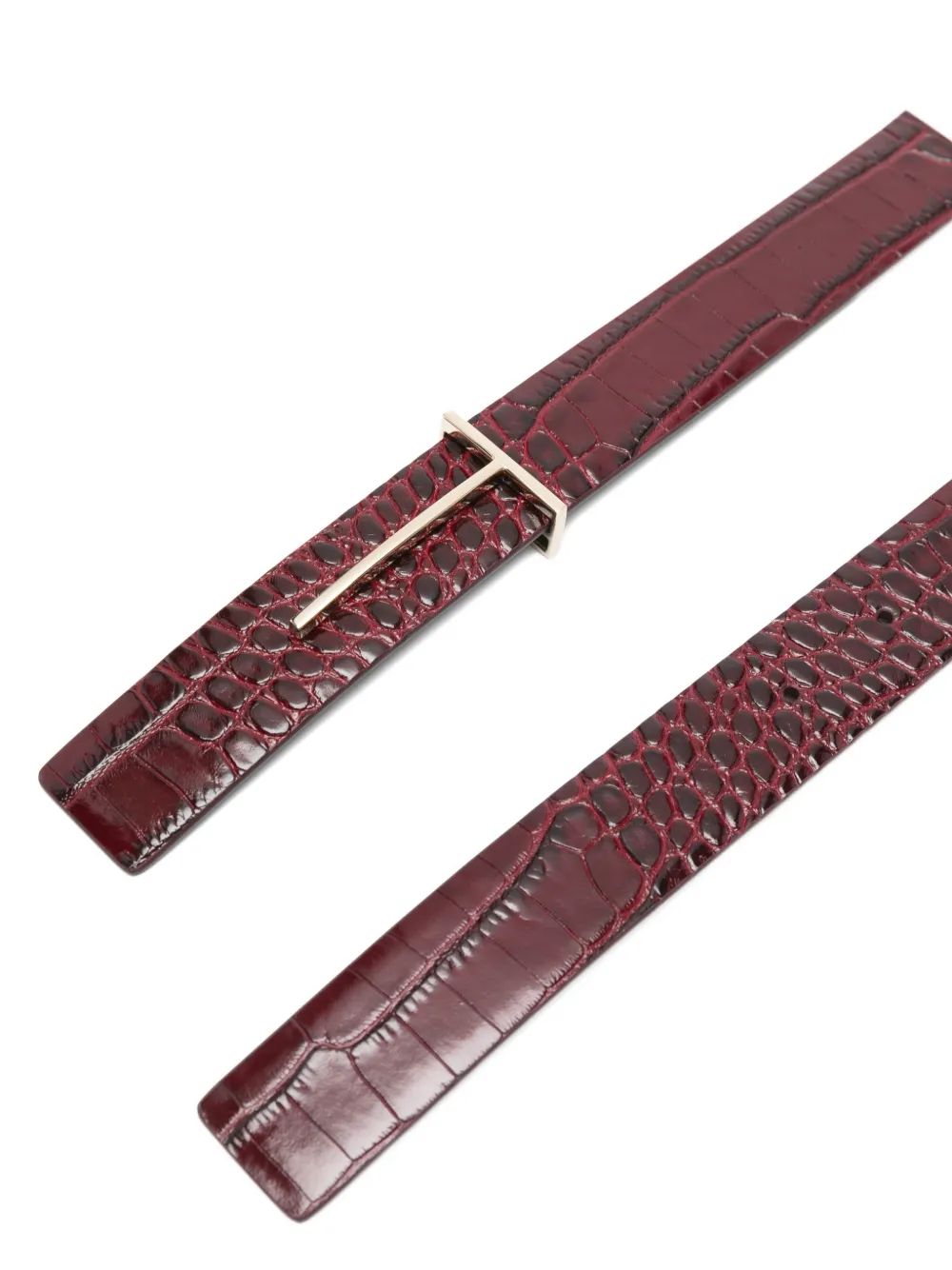 TOM FORD embossed-leather belt - Rood