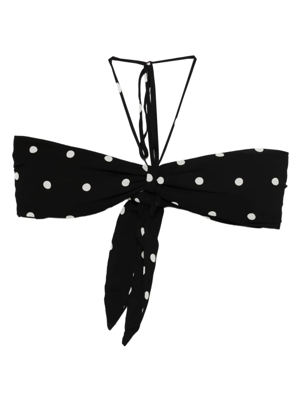 Adriana Degreas Top bikini a pois - Nero