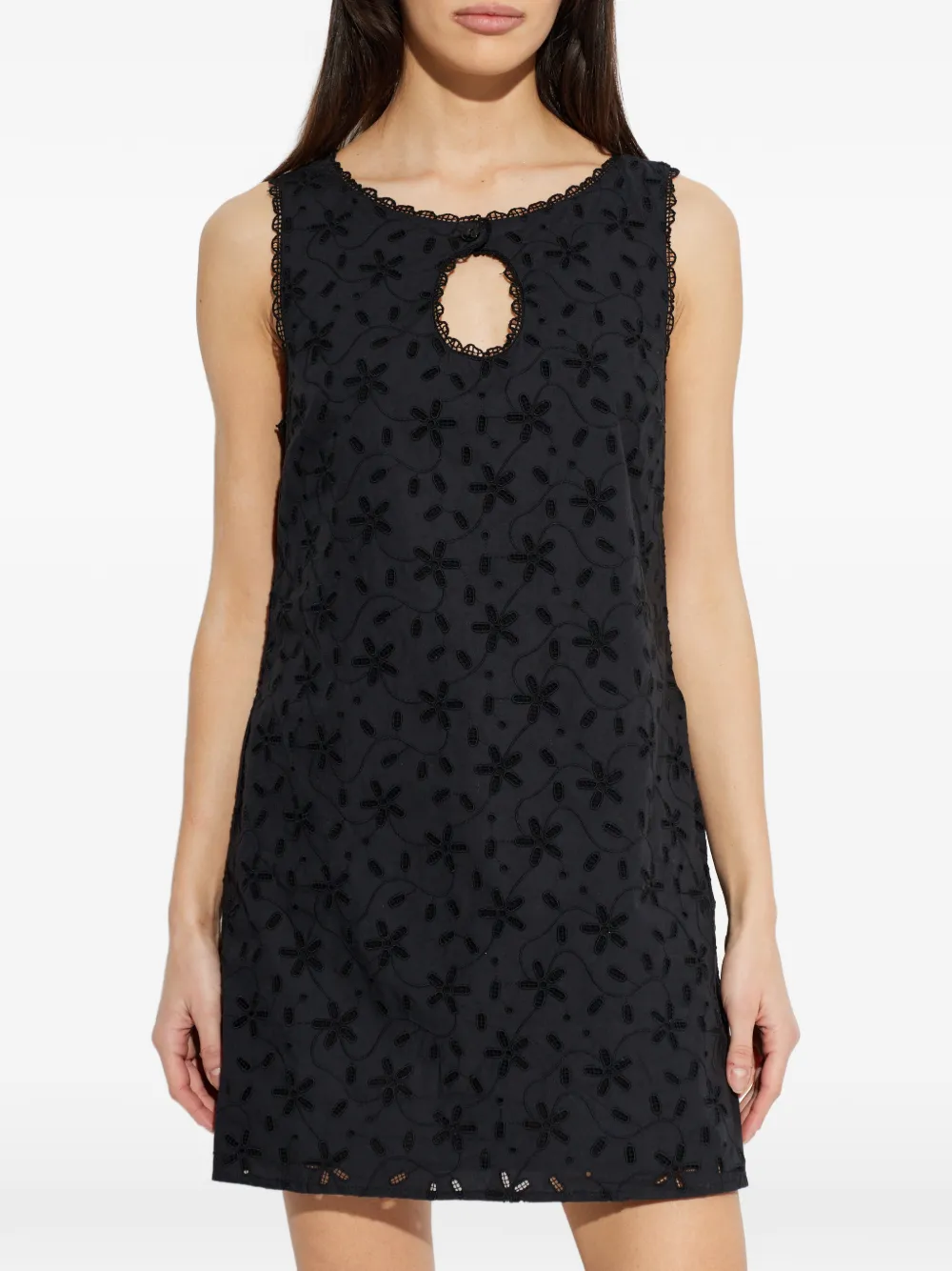 Floral-Pattern Sleeveless Dress