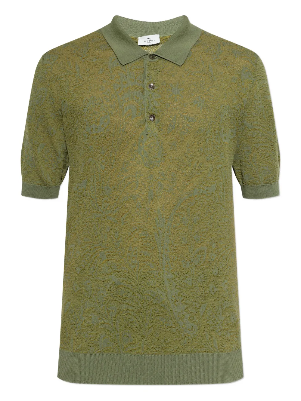 ETRO patterned polo shirt - Grün