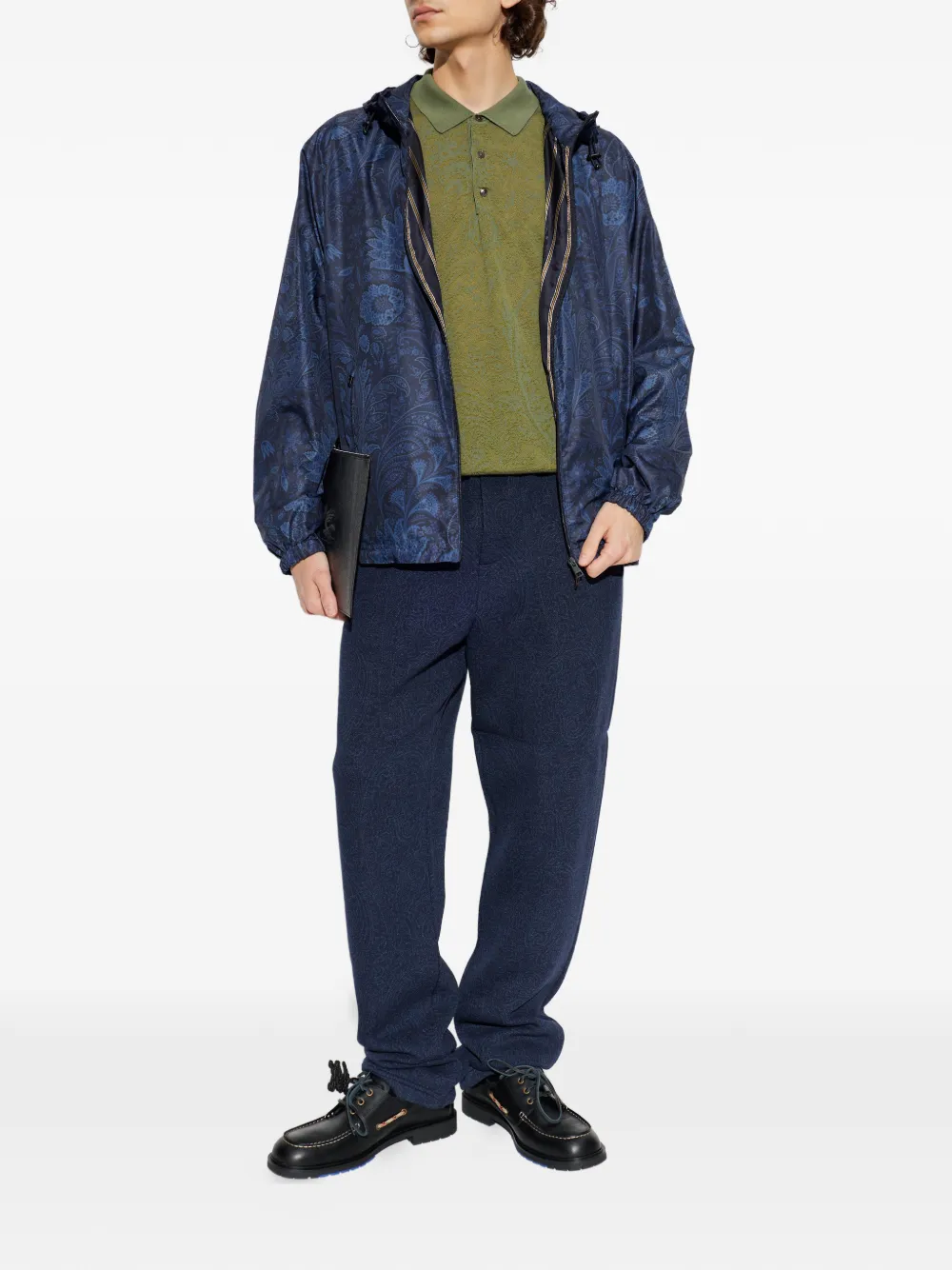 ETRO patterned polo shirt - Groen