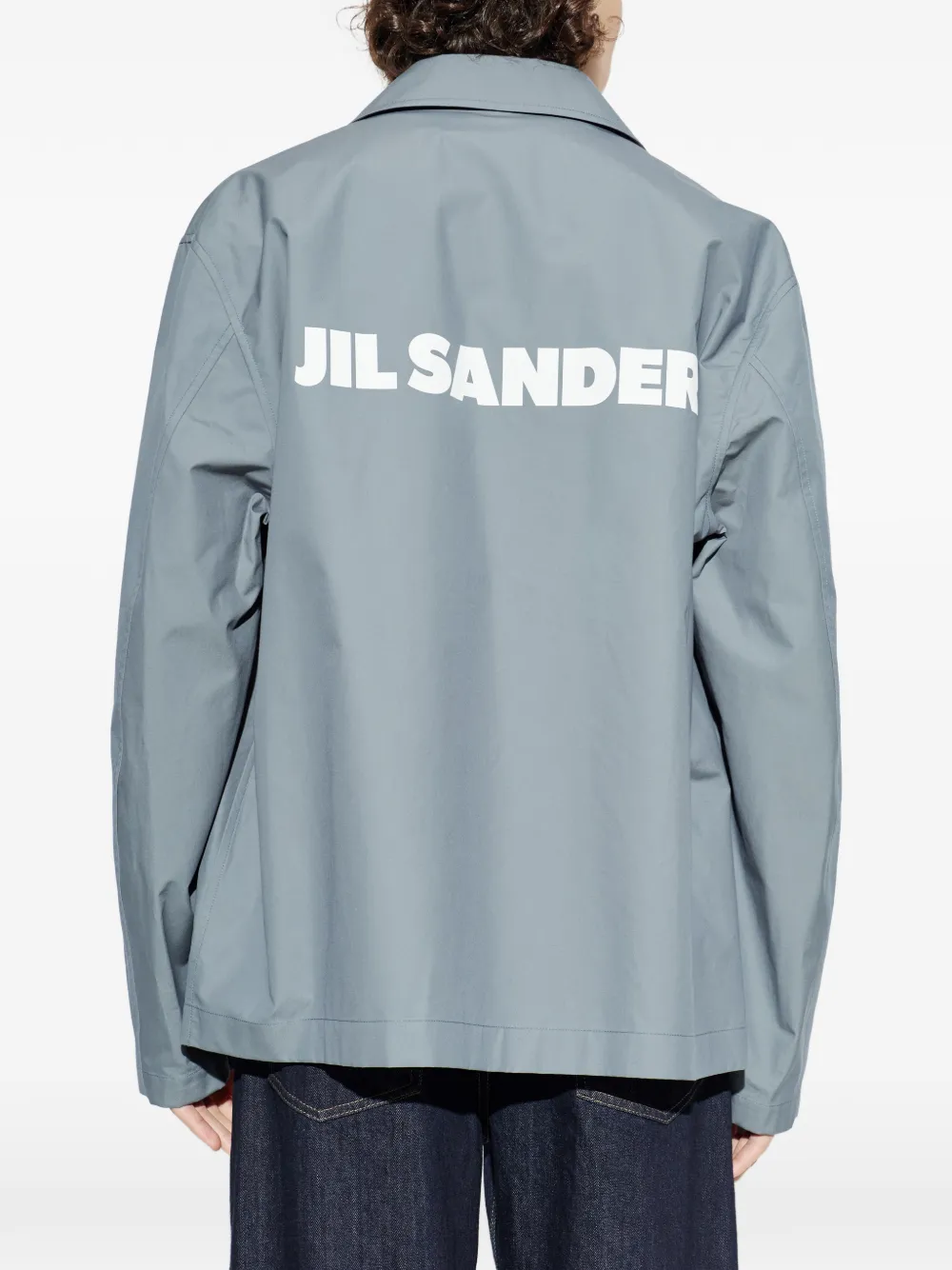 ジャケット・アウター 2021SS JIL SANDER+ Cotton Herringbone Jil Sander Cotton Jacket | Blue | FARFETCH RO
