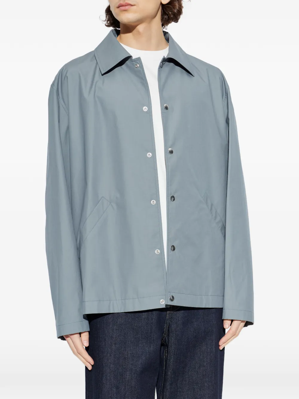 Jil Sander Katoenen jack Blauw