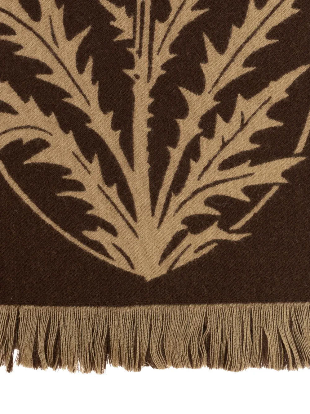  Burberry Thistle Fringed Scarf - Brown 