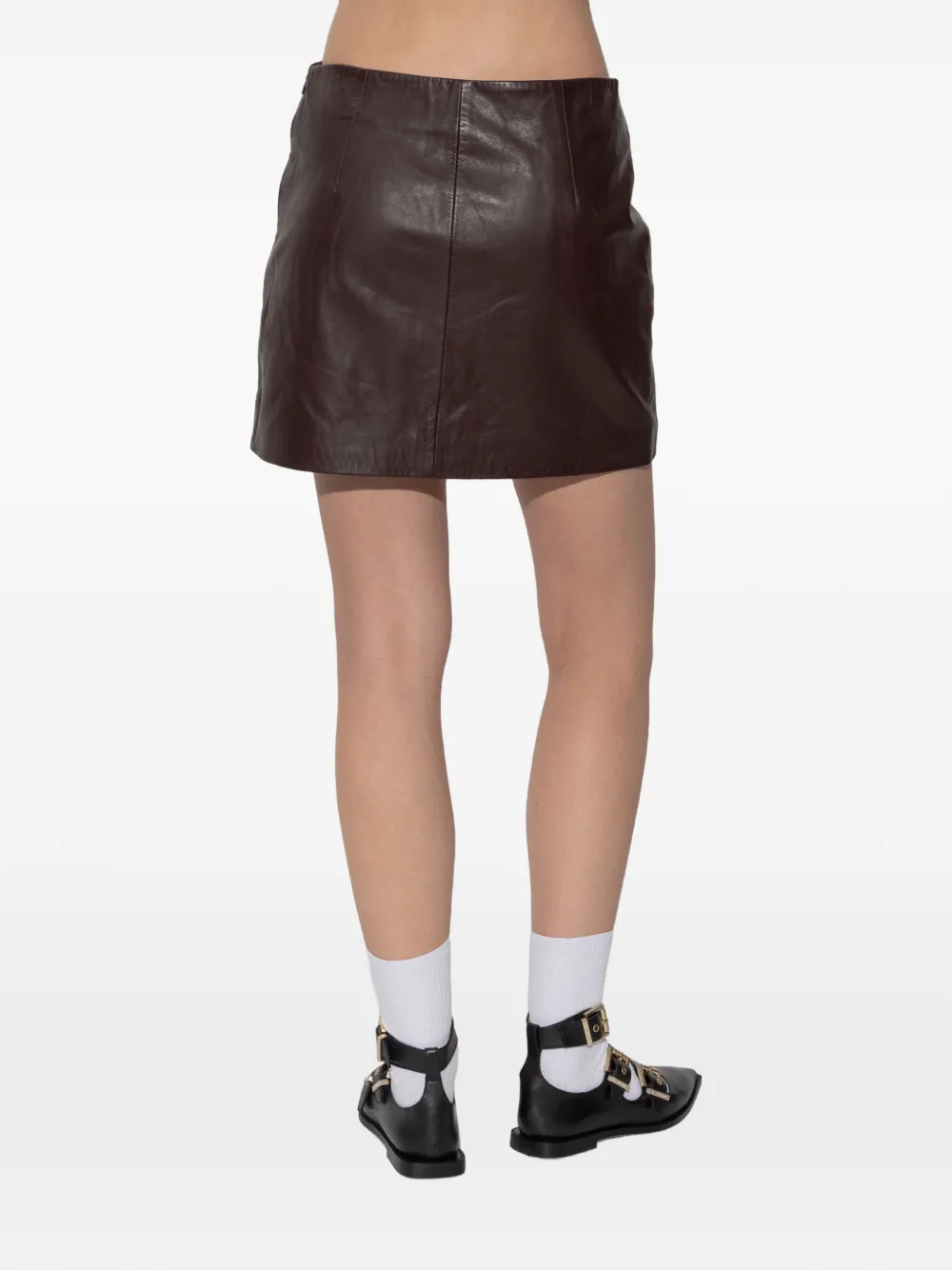  Allsaints Panelled Mini Skirt - Brown 