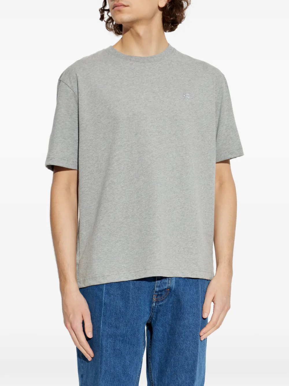  Etro Embroidered T-shirt - Grey 