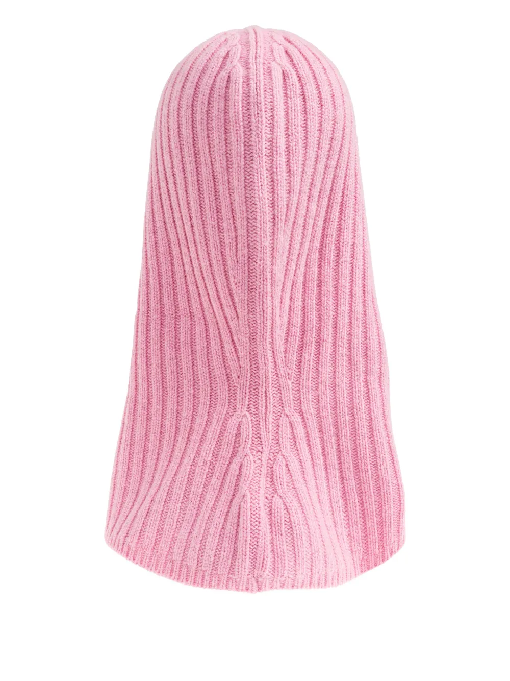 GANNI logo-embroidered knitted hat - Roze