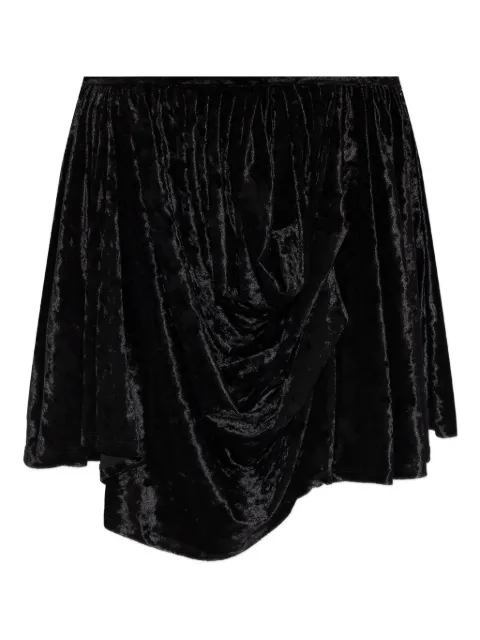 GANNI draped mini skirt