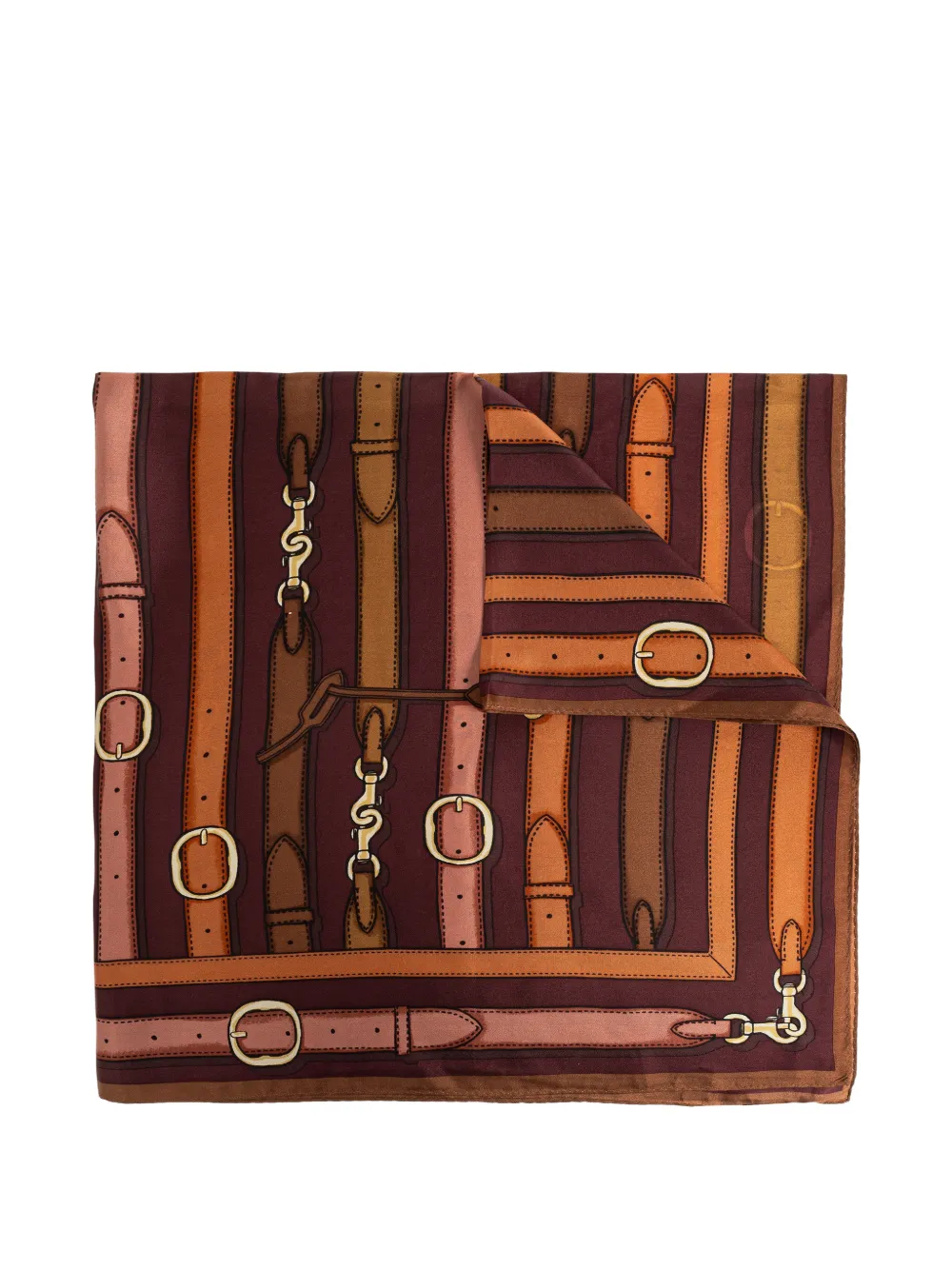 Coach belt-motif scarf - Marrone