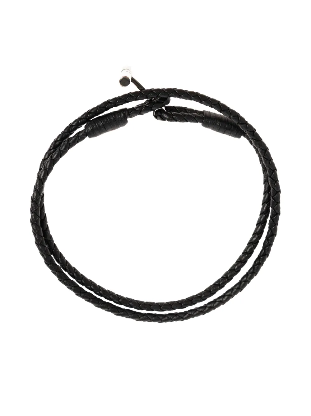  Tom Ford Braided-design T-bar Bracelet - Silver 