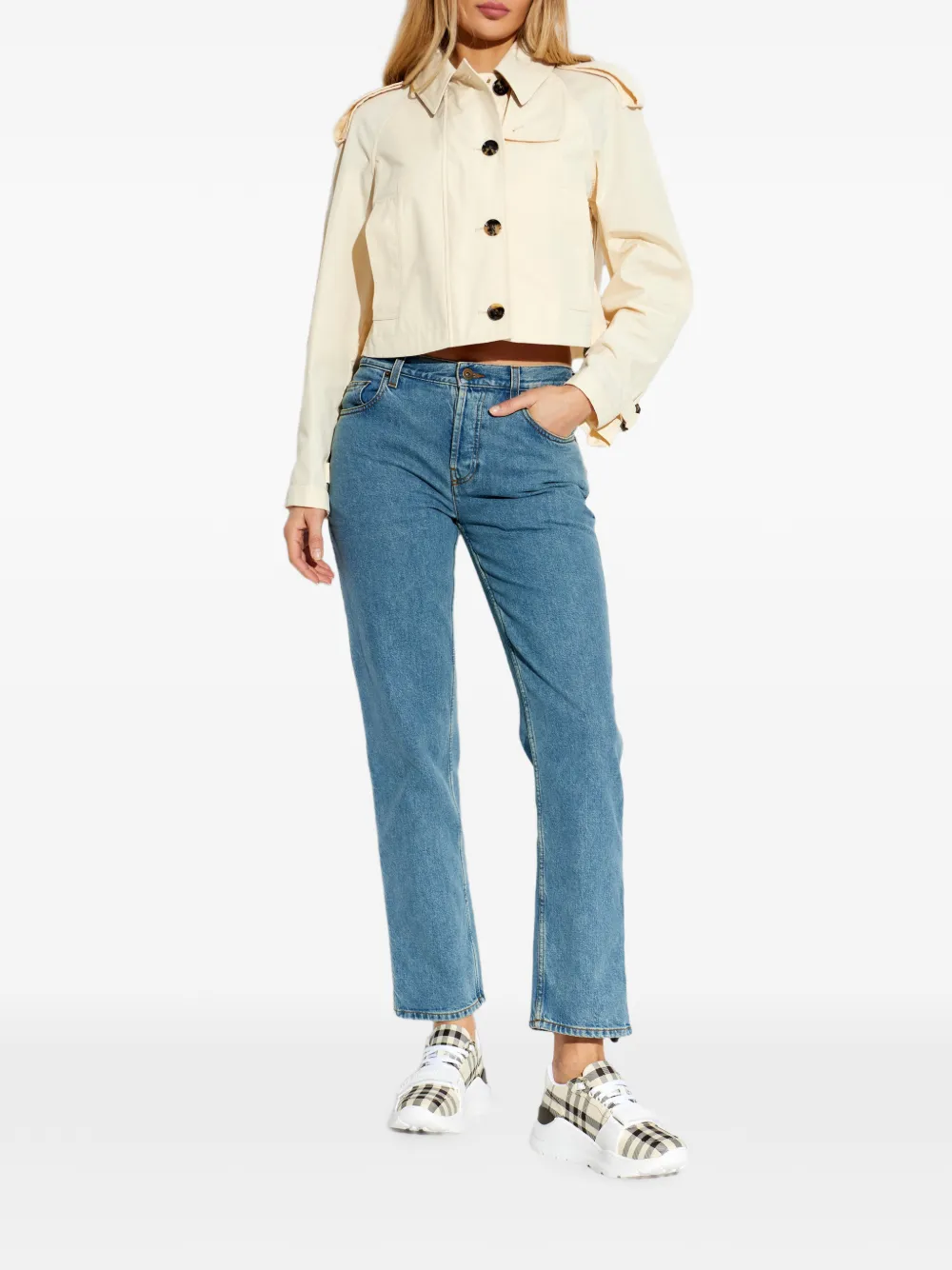 Burberry check sneakers Beige