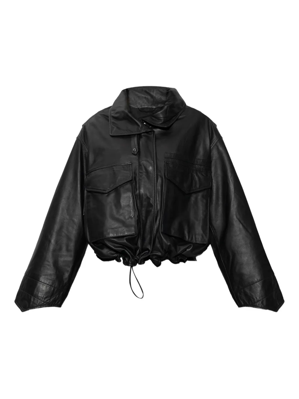 AllSaints Clay Lederjacke - Schwarz