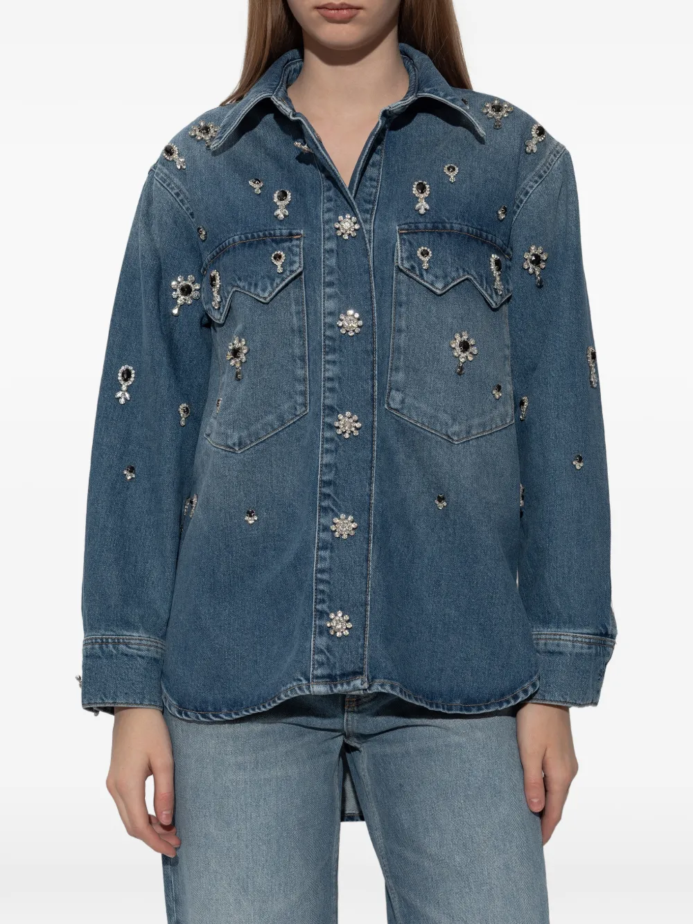  Allsaints Embellished Shirt - Blue 