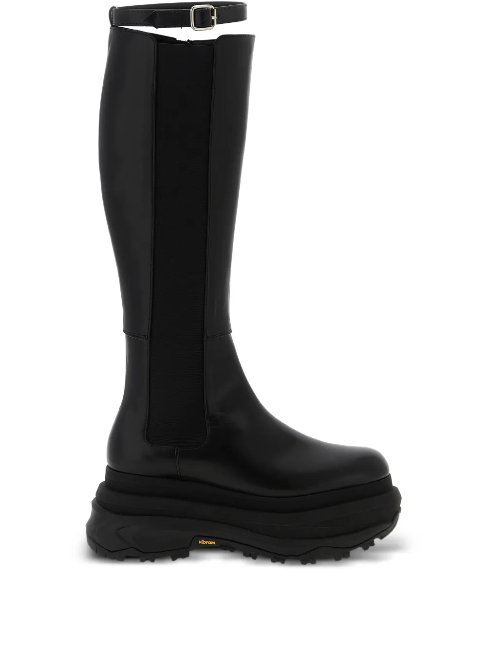 sacai platform boots - Nero
