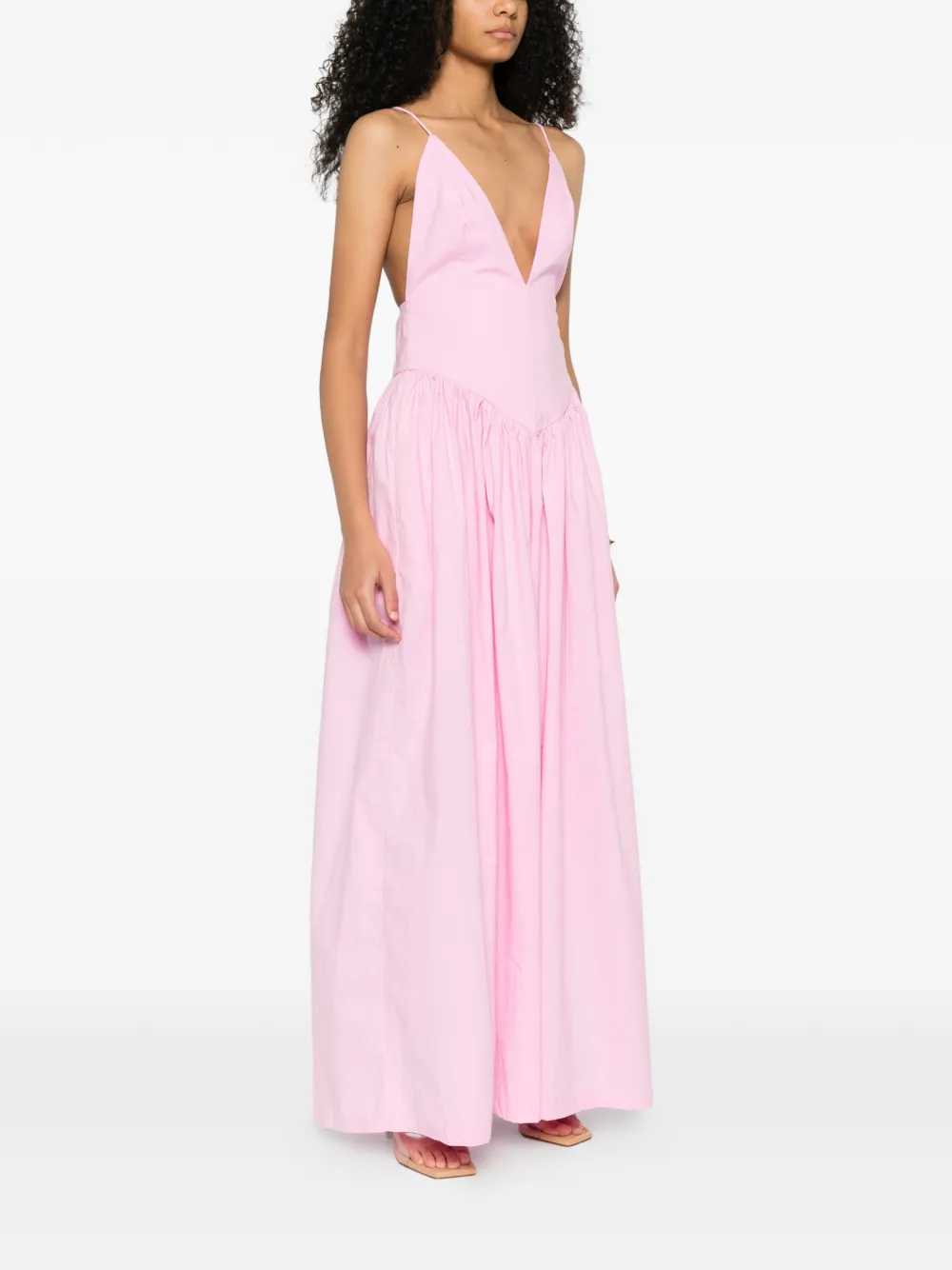 V-Neck Straps Maxi Dress