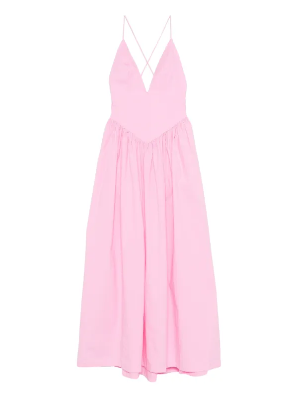 Adriana Degreas V-Neck Straps Maxi Dress - Pink