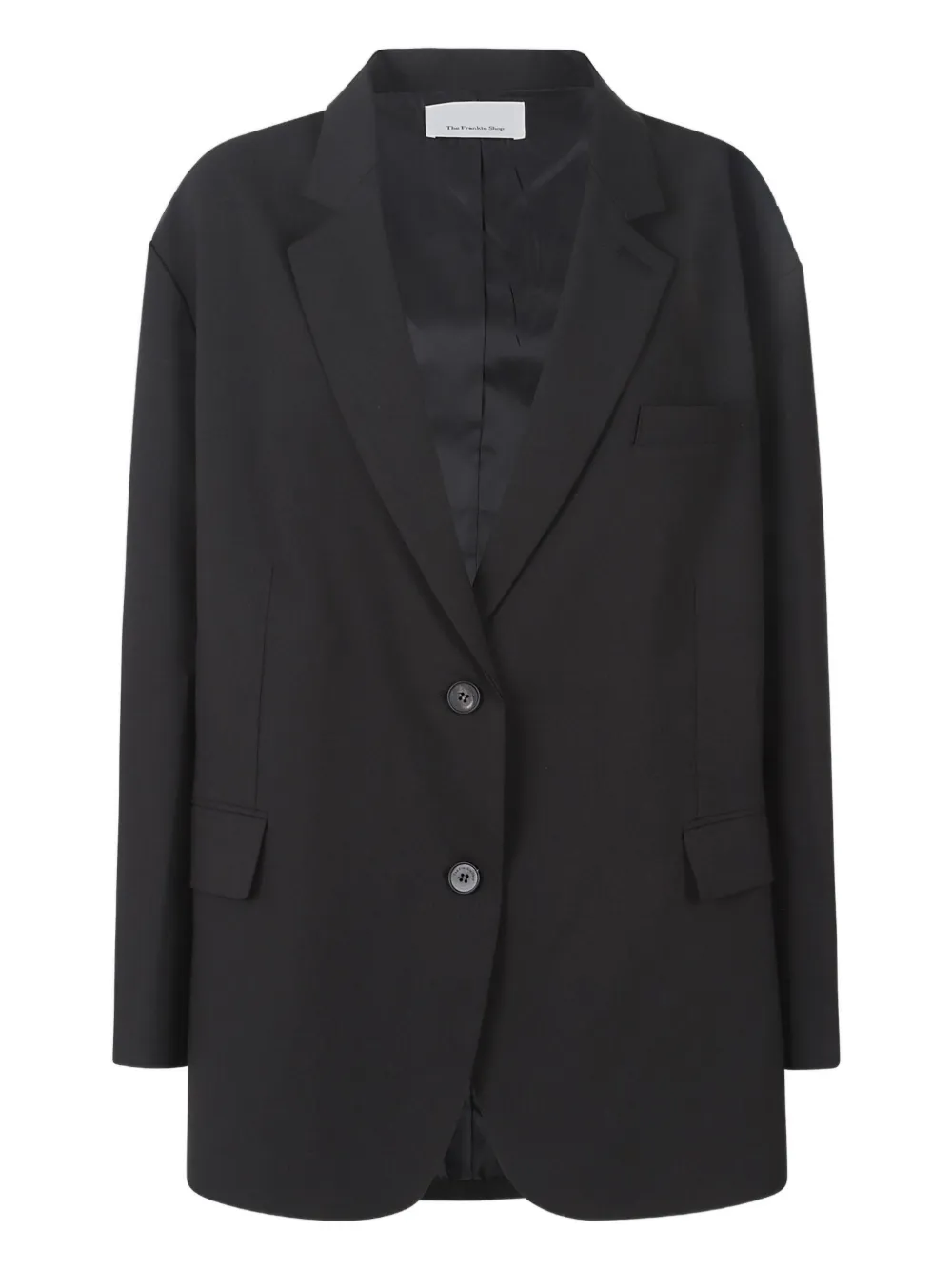 The Frankie Shop Bea button fastening blazer - Schwarz