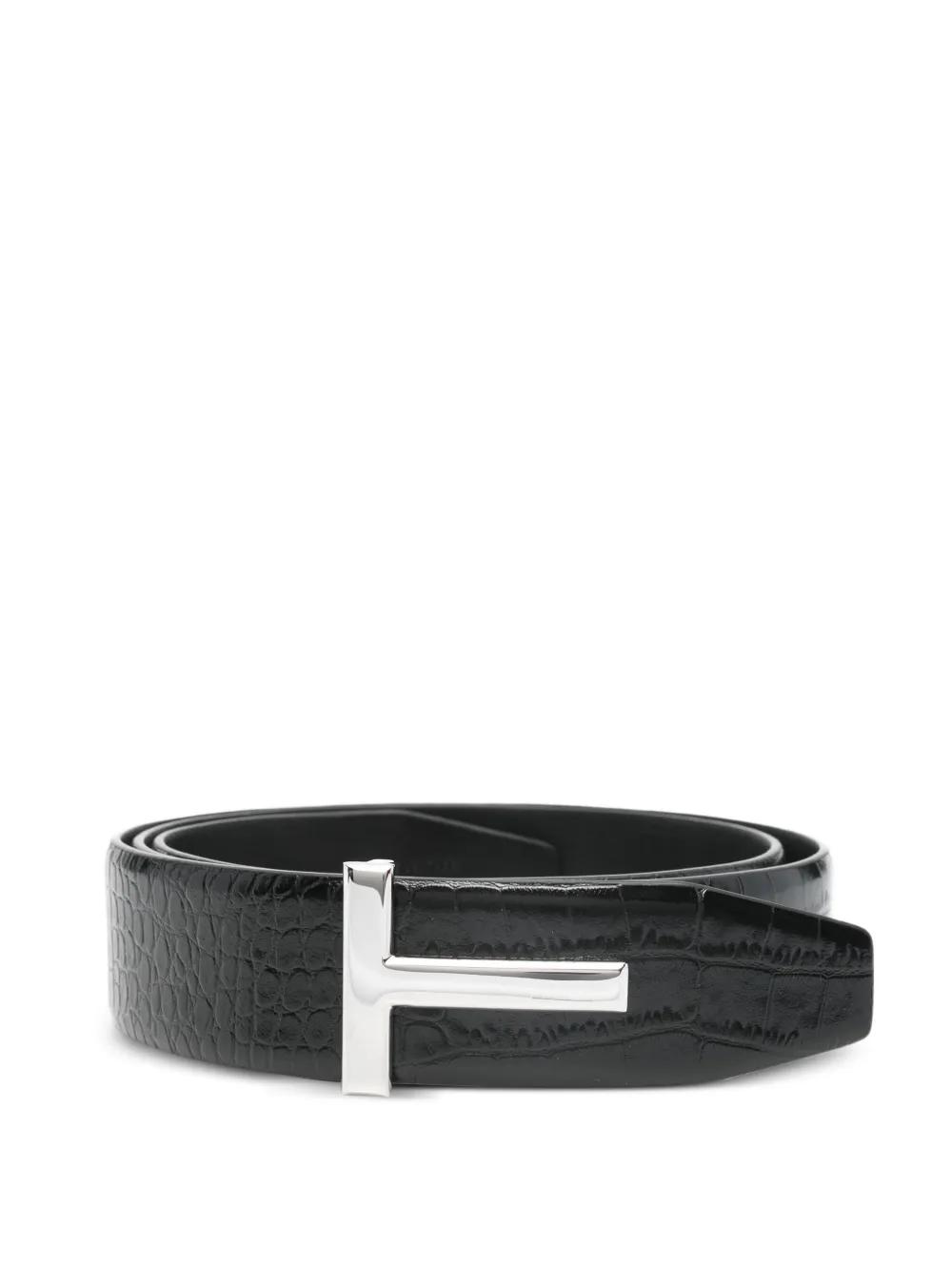 TOM FORD croc-effect belt | Black | Image 1