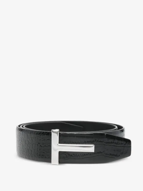 TOM FORD croc-effect belt