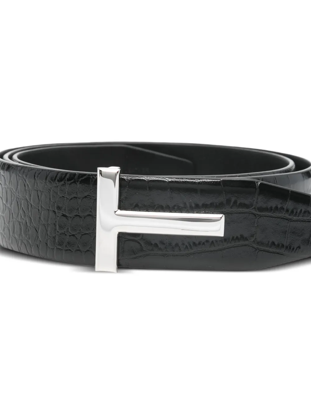  Tom Ford Croc-effect Belt - Black 