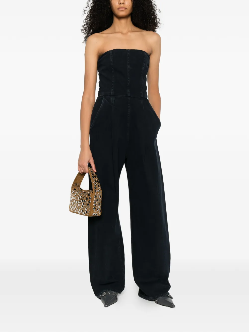 AGOLDE strapless jumpsuit - Zwart