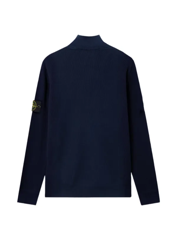 Stone Island 5100126 オーガニックコットン カーディガン | ブルー