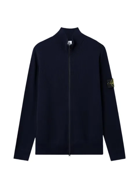 Stone Island ribbed stand-collar cardigan