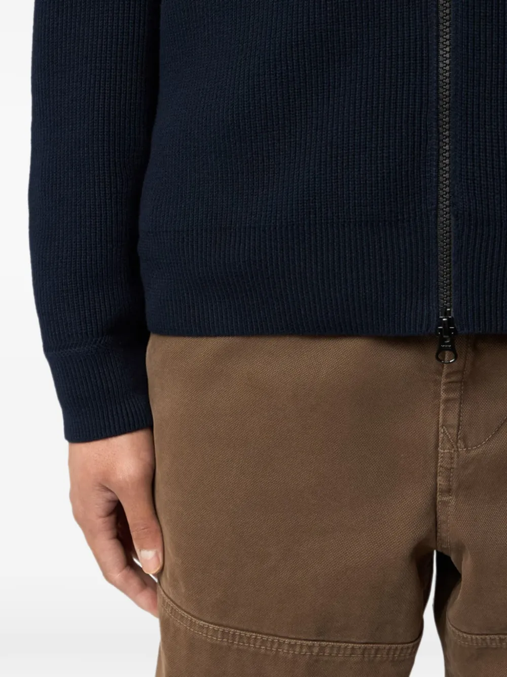 Stone Island Geribbeld vest met biologisch katoen Blauw