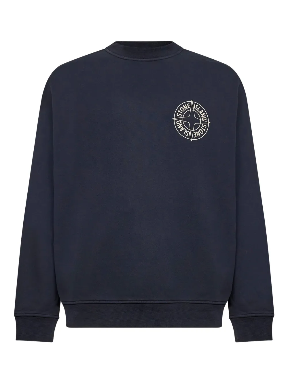 Stone Island compass-logo crew-neck sweatshirt - Blu
