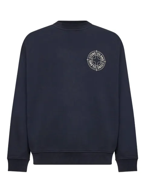 Stone Island compass-logo crew-neck sweatshirt