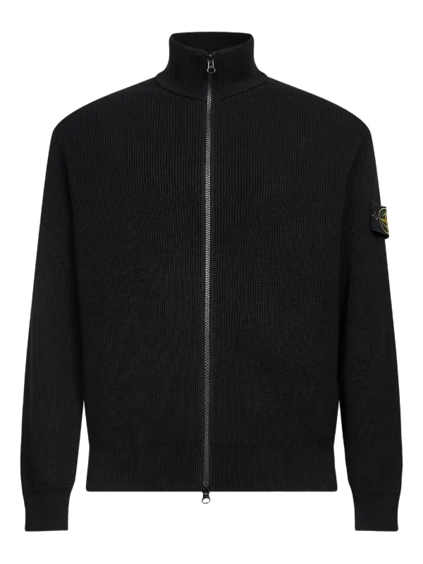 Stone Island ジップアップ カーディガン | ブラック | FARFETCH JP