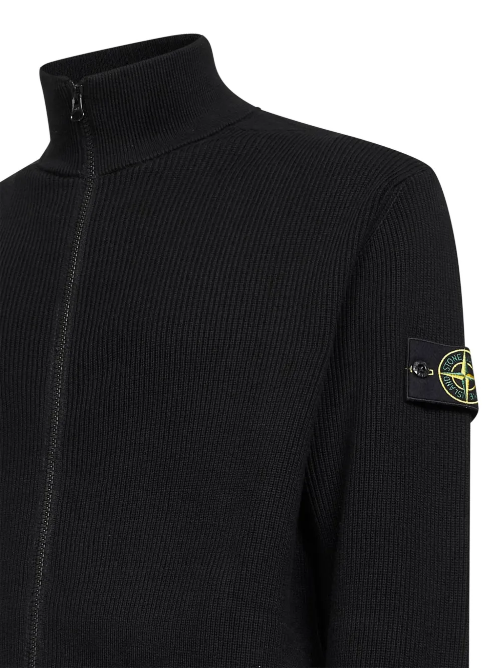 Stone Island Geribbeld vest Zwart