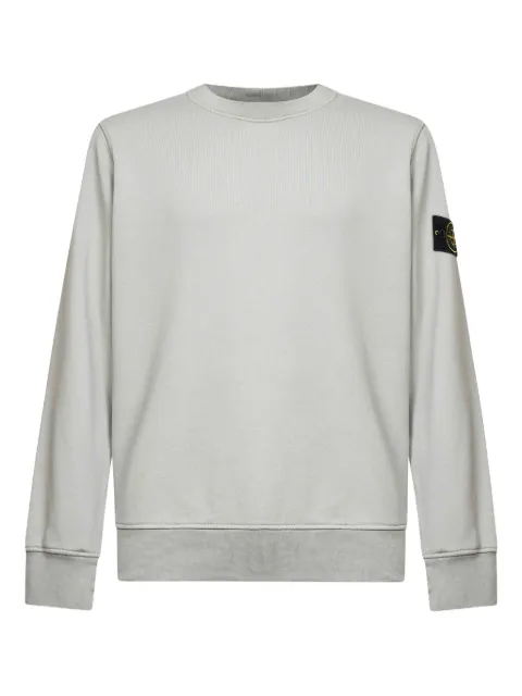 Stone Island ribbed badge sweatshirt