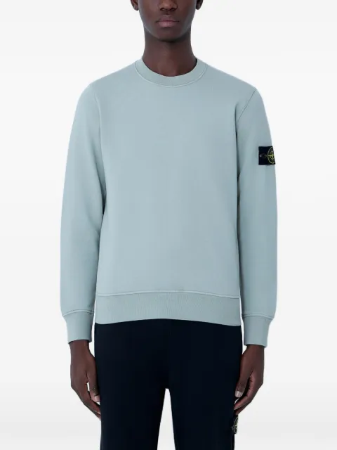 Stone Island logo-patch cotton sweater