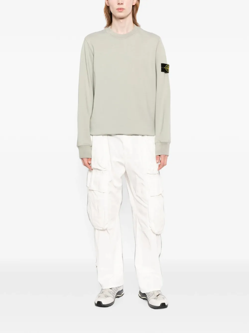 Stone Island Sweater met logopatch Blauw