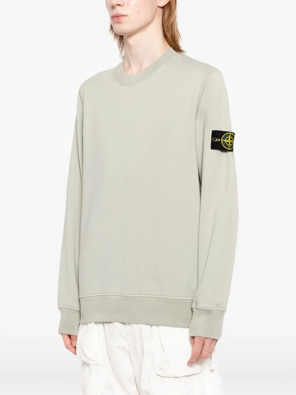 Stone Island Sweater met logopatch Blauw