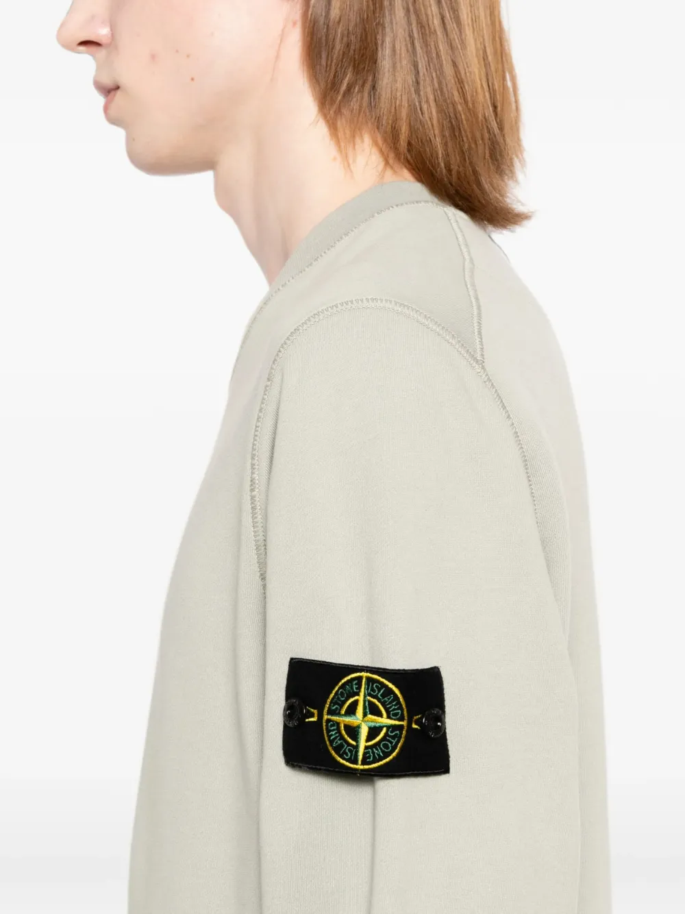 Stone Island Sweater met logopatch Blauw