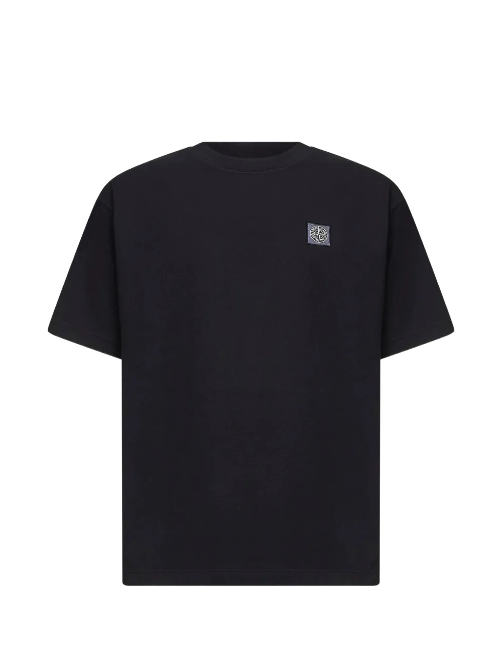 Stone Island logo-patch T-shirt - Schwarz
