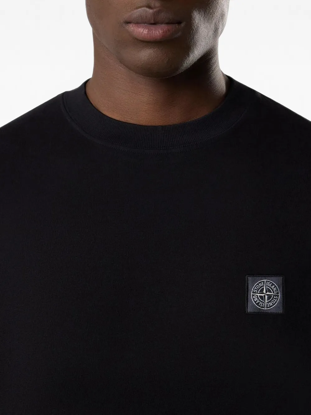 Stone Island 2100030 jersey T-shirt van biologisch katoen Zwart
